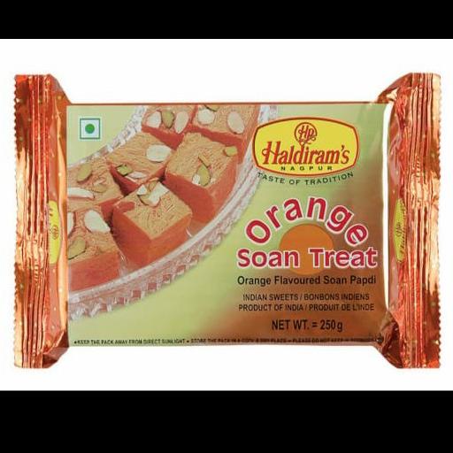 

$$$$] HALDIRAMS SOAN ORANGE TREAT / INDIA SWEETS 250 GRAM