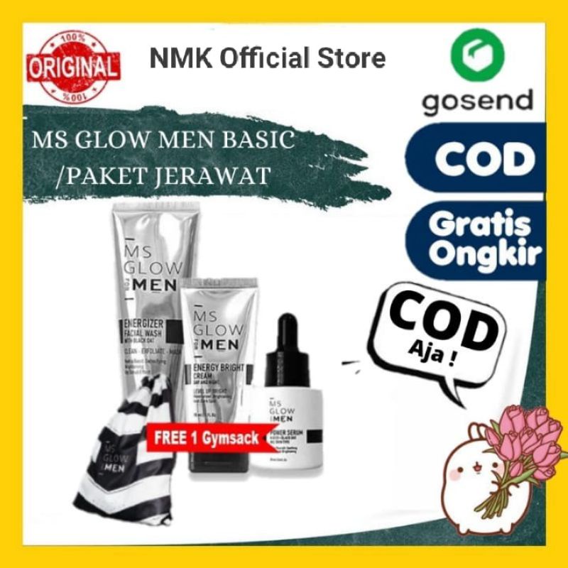 Ms Glow Men krim wajah cowok pemutih pria skincare glowing pria krim pemutih pria penghilang jerawat