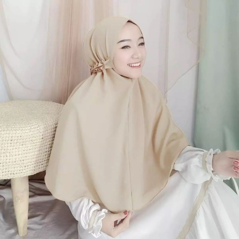 Hijab Bergo Tali Kriwil Instan Premium Diamond Strech