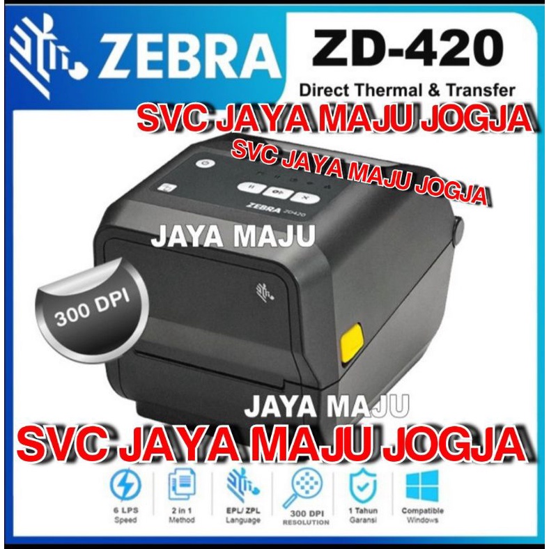 ZEBRA ZD 420  300 DPI - SPEED  102 MM/S - USB 2.0  USB HOST  ||  BARCODE PRINTER SEMI INDUSTRIAL  TH
