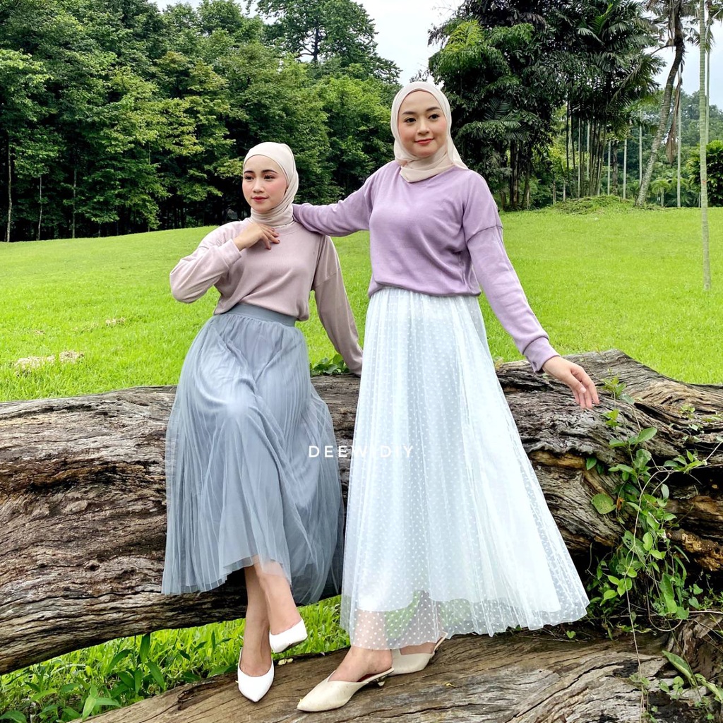 ROK TILE PANJANG PREMIUM / ROK TUTU ELEGAN UNTUK FORMAL DAN CASUAL - CILA ZIA SKIRT DEEWIDIY