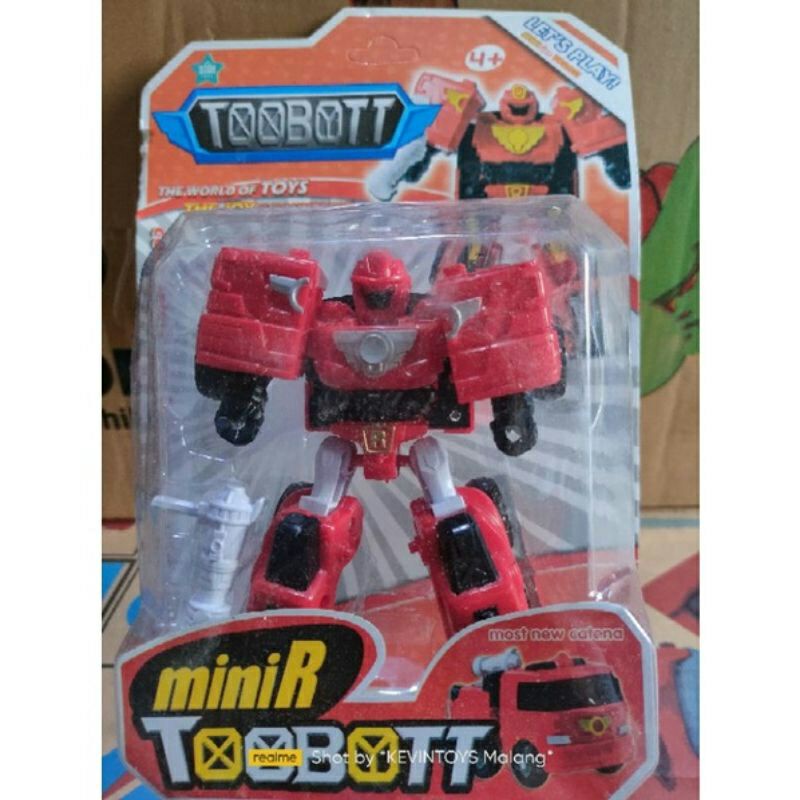 mainan MOBIL PEMADAM KEBAKARAN bisa berubah menjadi robot / ST 24 RB 28 TOOBOTT MINI R / DAMKAR