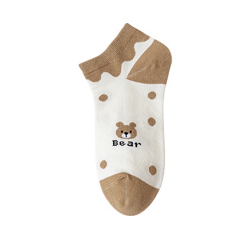 MURMURE.ID | KAOS KAKI WANITA MOTIF KARAKTER CUTE KAOS KAKI PENDEK MOTIF SEMATA KAKI IMPORT MURAH-BEAR - POLKA ICE