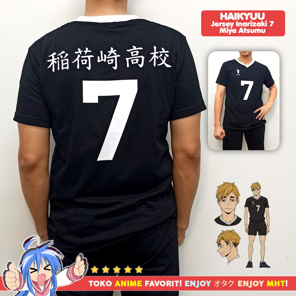 Kostum Cosplay Anime Haikyuu Jersey Inarizaki No. 7 Miya Atsumu