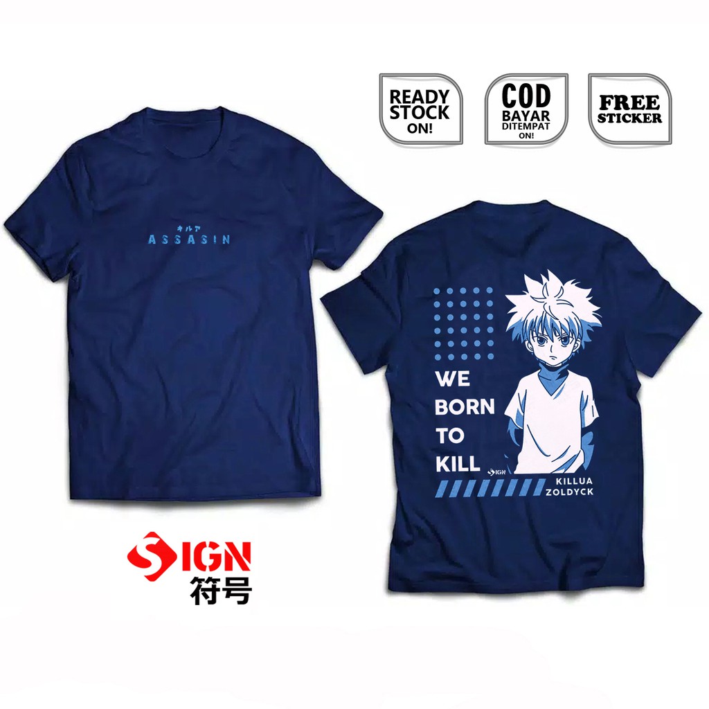 Kaos KILLUA ZOLDYCK HUNTER X HUNTER GON FREECSS ASSASIN ANIME MANGA KARTUN JEPANG ANIME  CULTUR SIGN