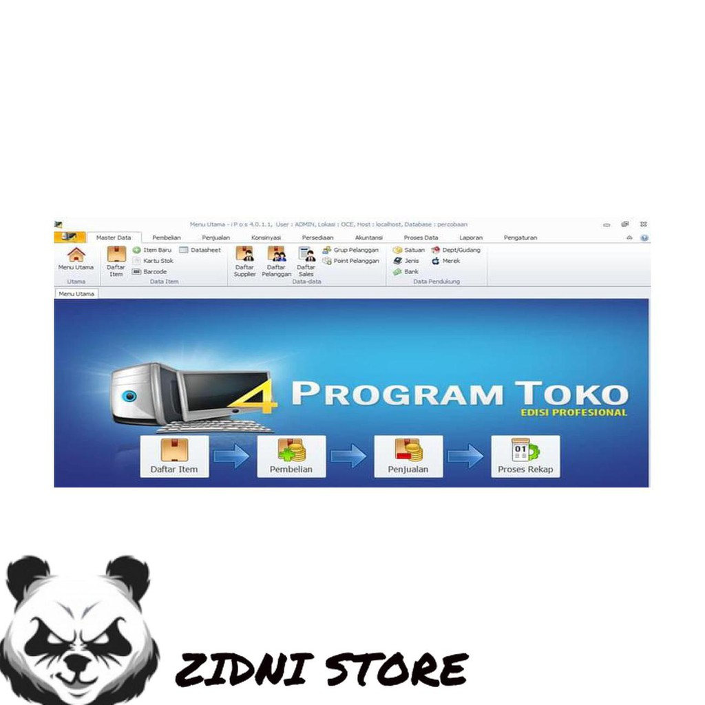 SOFTWARE APLIKASI SWA1278 PROGRAM KASIR TOKO MINIMARKET IPOS 4 | IPOS 4.0 RETAIL GROSIR