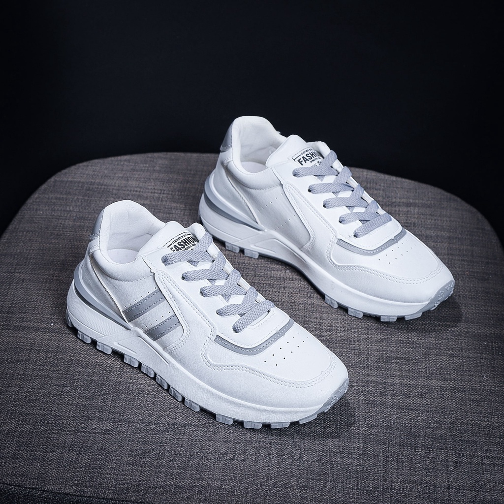 Sepatu sneakers wanita terbaru sepatu olahraga sepatu joging dan sepatu senam sepatu putih bermotif product original import-7