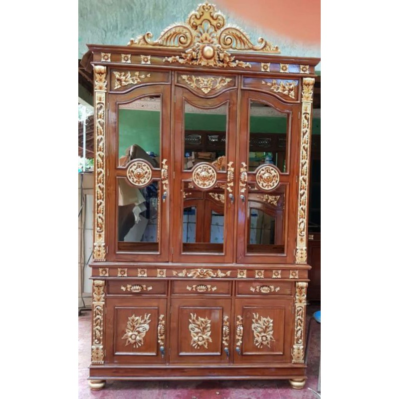ALMARI HIAS UKIR JATI/LEMARI HIAS PINTU 3
