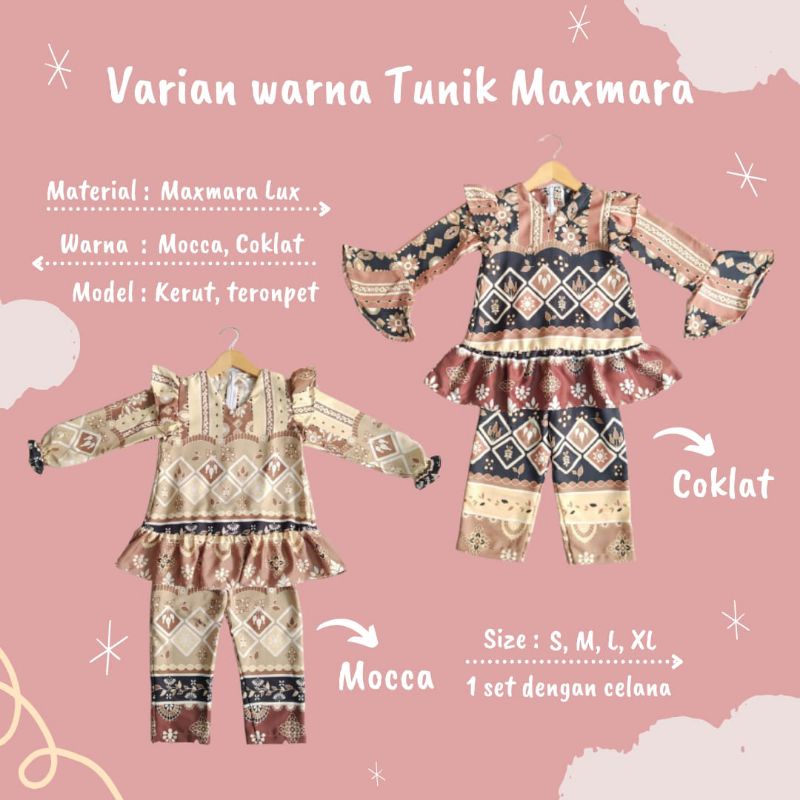 Maysha Indonesia | Setelan Tunik Anak Kayla / Setelan Anak Maxmara 1-10th - COD