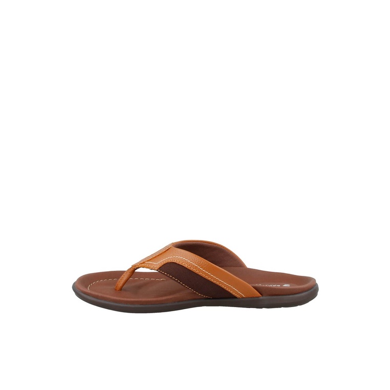 SANDAL JEPIT KULIT PAKALOLO PRIA ORIGINAL CASUAL ASLI COKLAT PB42