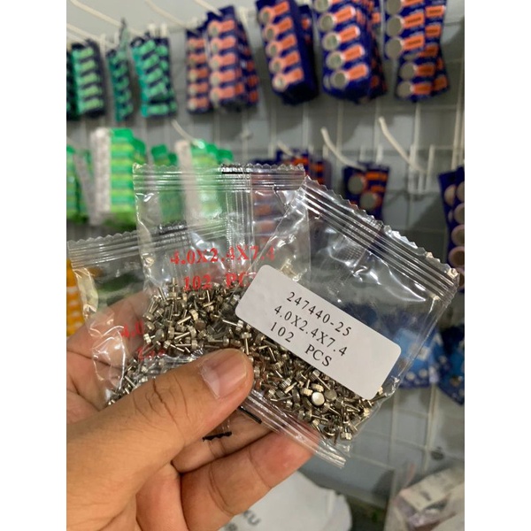 Knop putaran jam tangan Silver Size 4
