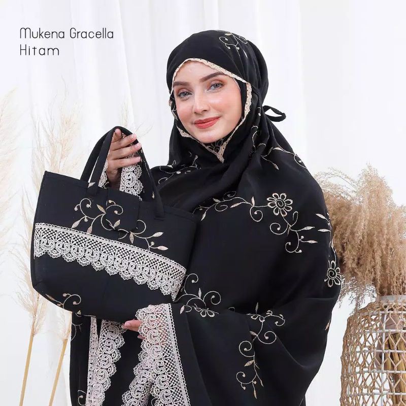 Mukena Dewasa Rayon Gracella Bordir Jumbo