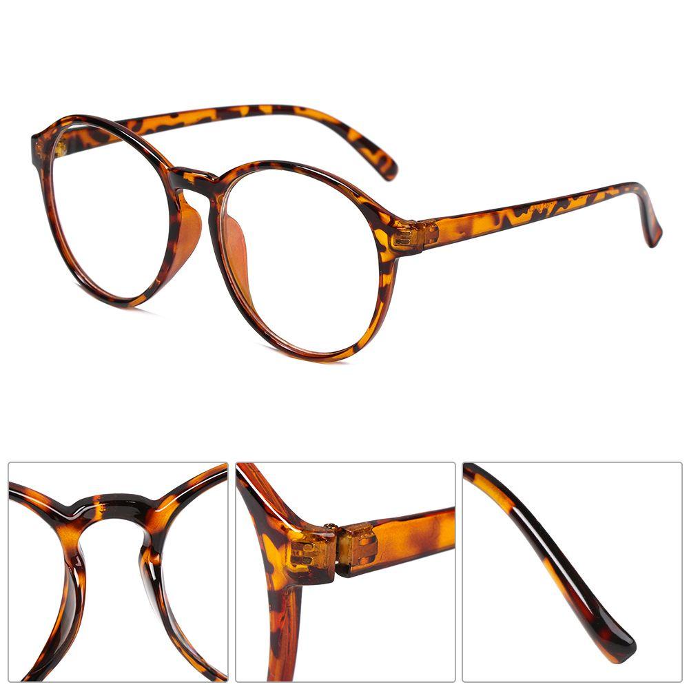 Lily Kacamata Bulat Unisex Ultra Ringan Plastik Retro Frame Kacamata Optik