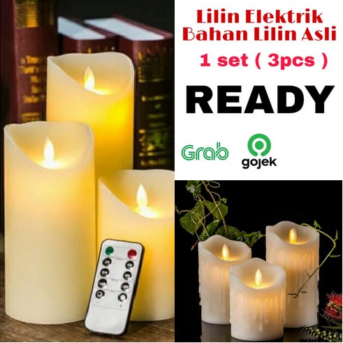 PROMO BAHAN WAX LILIN ASLI LILIN BESAR ELEKTRIK GOYANG DENGAN REMOTE