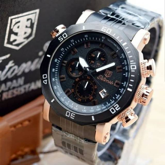 JAM TANGAN PRIA ORIGINAL TETONIS JAM TETONIS PAKET RANTAI KULIT