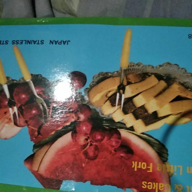 12pcs Garpu Jagung Kecil/ Cake Fork -  Fruit & Cakes Little Fork