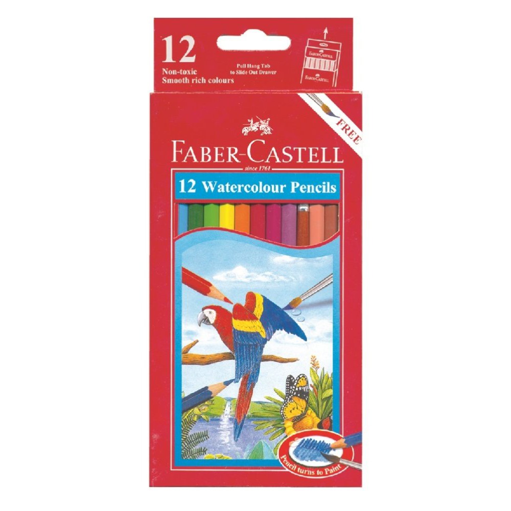 

FABER CASTELL 12 WATERCOLOUR PENCILS