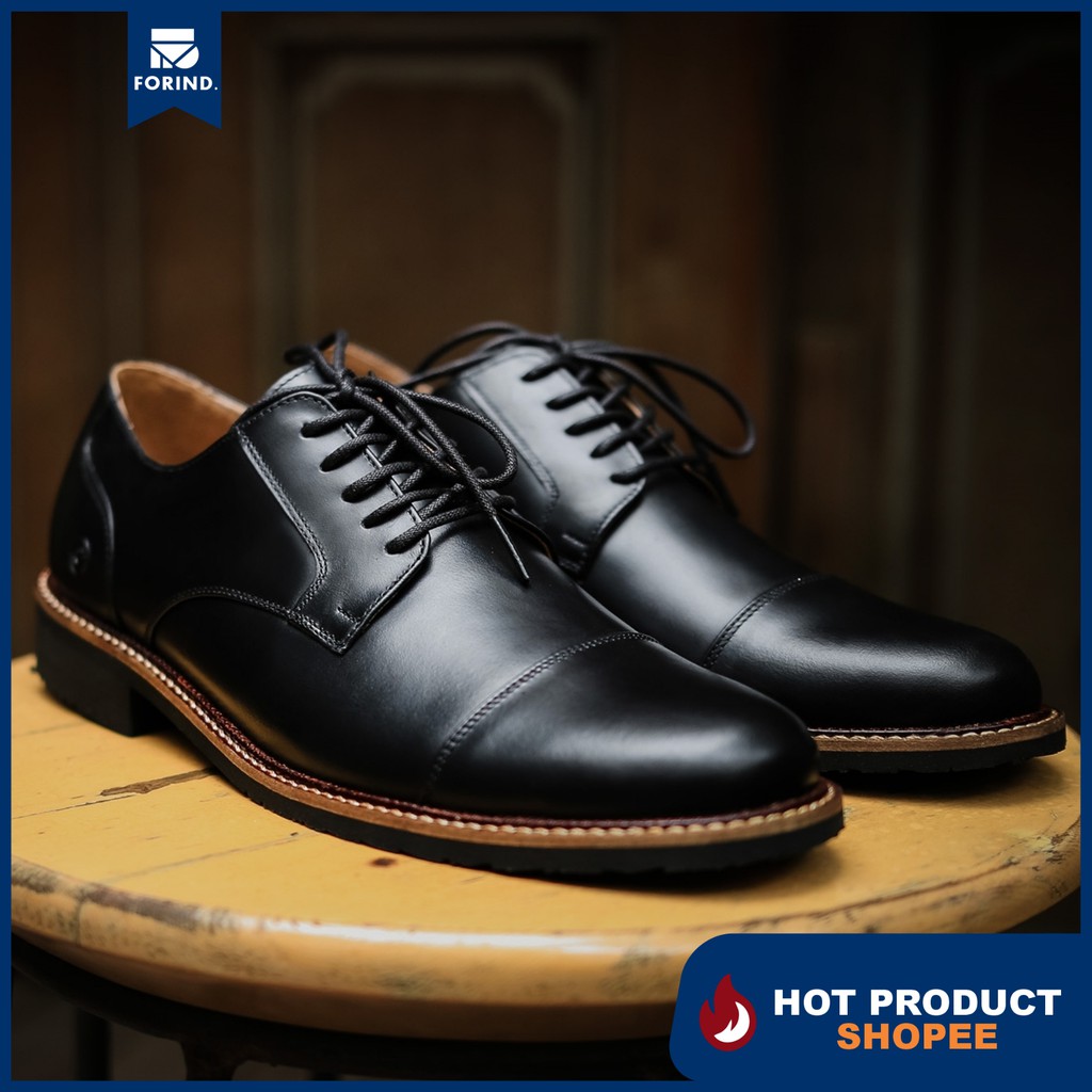 MADRID BLACK |FORIND x Zapato| Sepatu Kulit Asli Formal