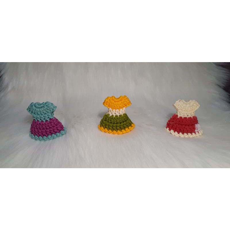 Aplikasi baju rajut mini/aplikasi dress rajut mini 3D