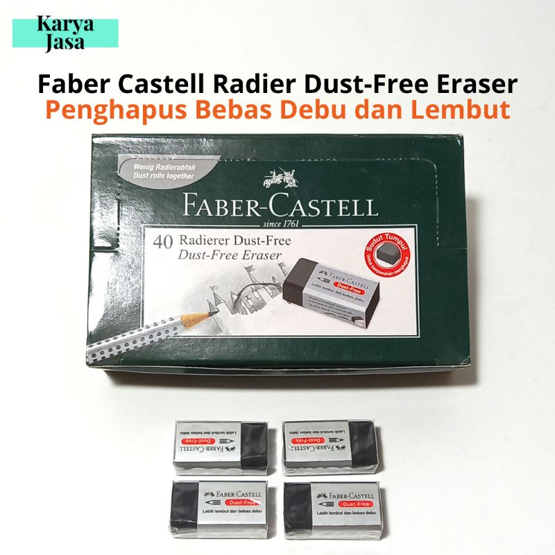 

Penghapus Pensil Hitam/ Putih Faber Castell Radier Dust Free Eraser 7294 (1 Pcs)