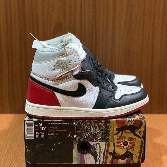 Union x Nike Air Jordan 1 High retro Black toe UA ORIGINAL