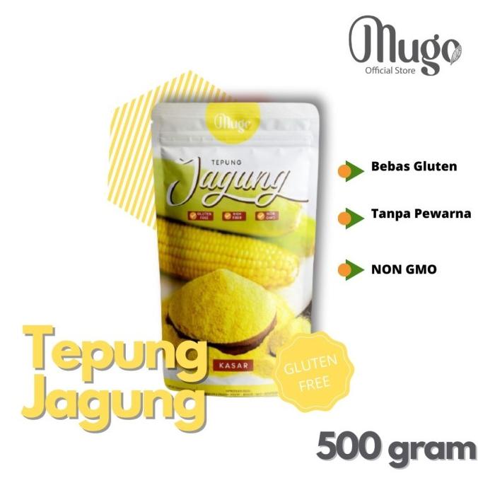 

Mugo Tepung Jagung (polenta coarse) 500gr Ekonomis Non GMO Lokal