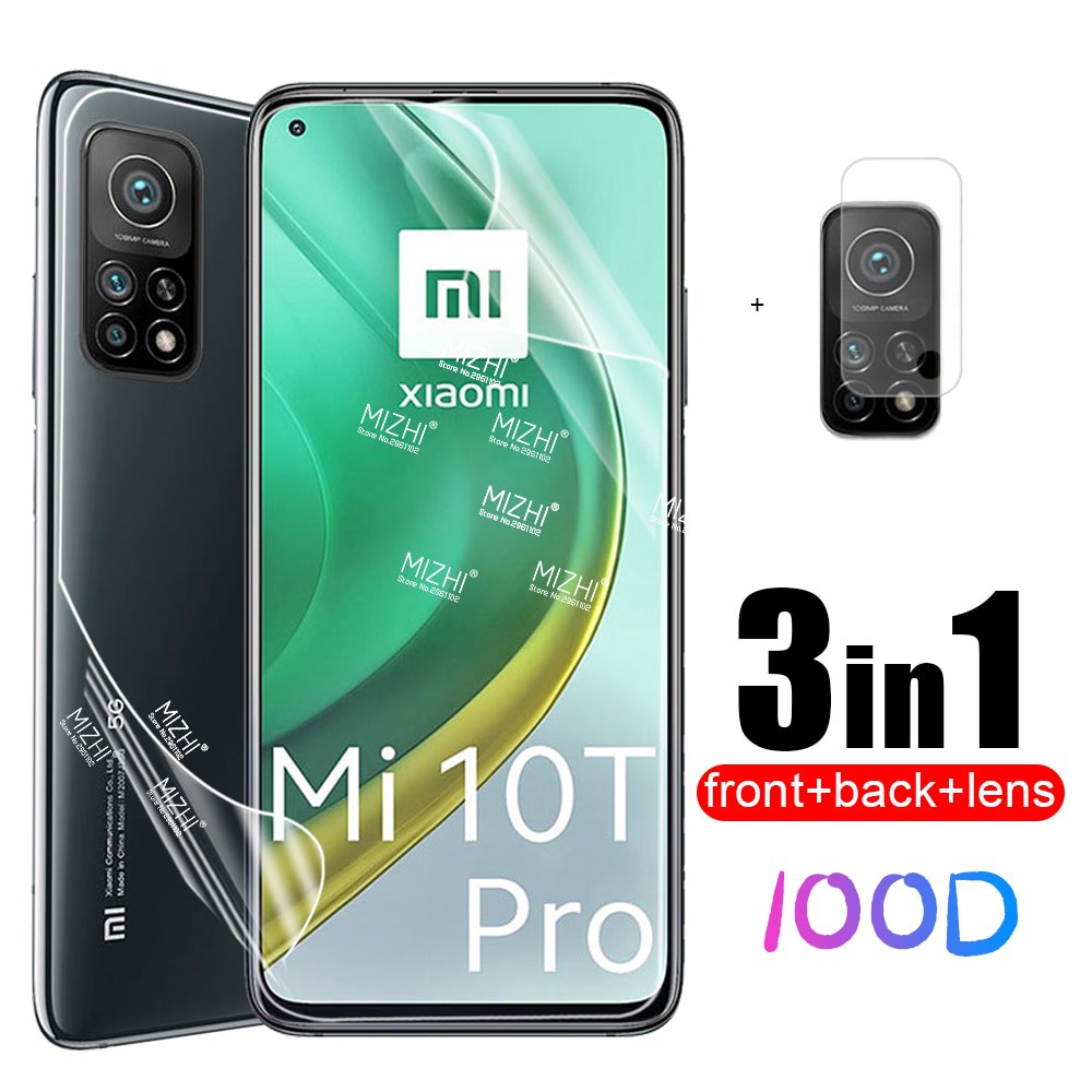 Pelindung Layar Xiaomi Mi 10T / Xiaomi 10T Pro paket 3 in 1 bahan hydrogel