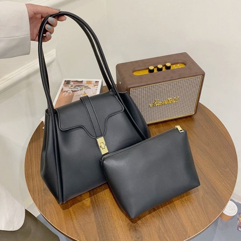 BJ21826 (2IN1) - BLACK/COFFEE/GRAY/YELLOW - TAS WANITA FASHION IMPORT MODIS ELEGAN TERMURAH TERLARIS TERBARU BAGSTORE JAKARTA TAS BATAM JT1826