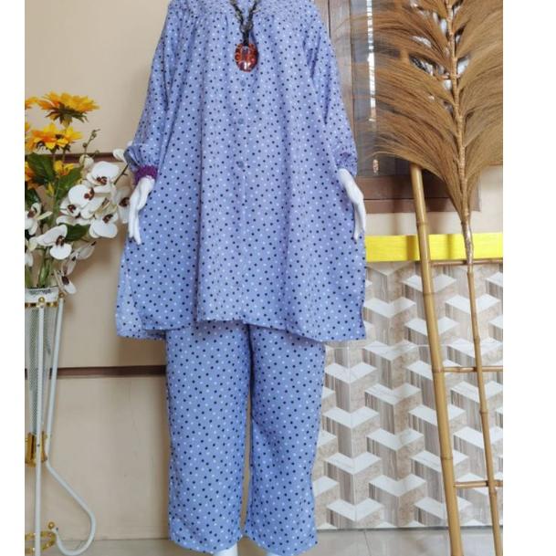 [MLI. 234707] JUMBO/SETELAN TUNIK CRINCLE CEY IMPORT/BUSUI/REALPICT/SAKU SAMPING//