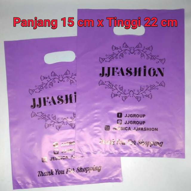 Tas kantong plastik pegangan pond oval sablon tas plong murah meriah