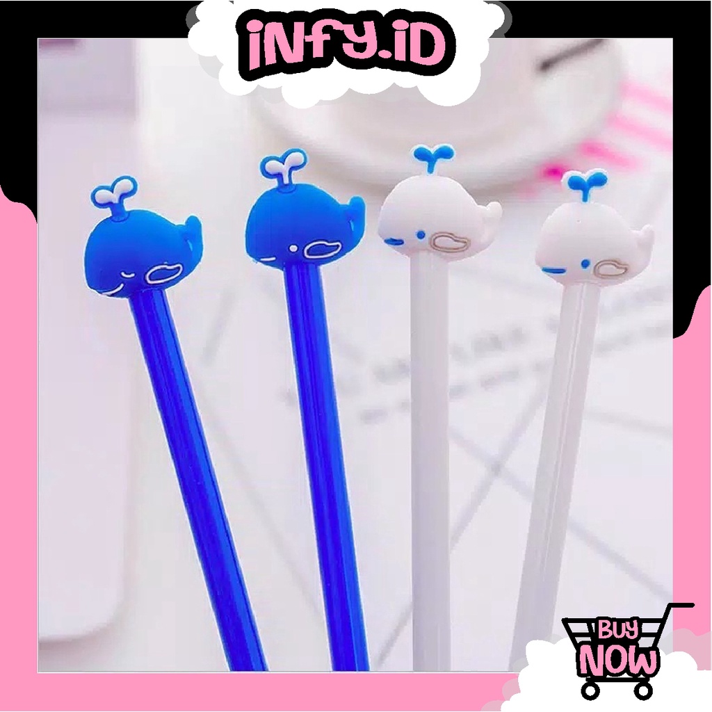 

INFY - Pulpen Dolphin Crown Pena Gel Baby Whale S031