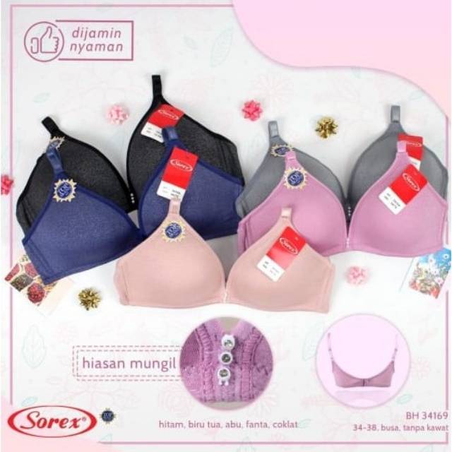 RC BH/ Bra Sorex Busa  Tanpa Kawat  Best Seller Harga 28rb!!