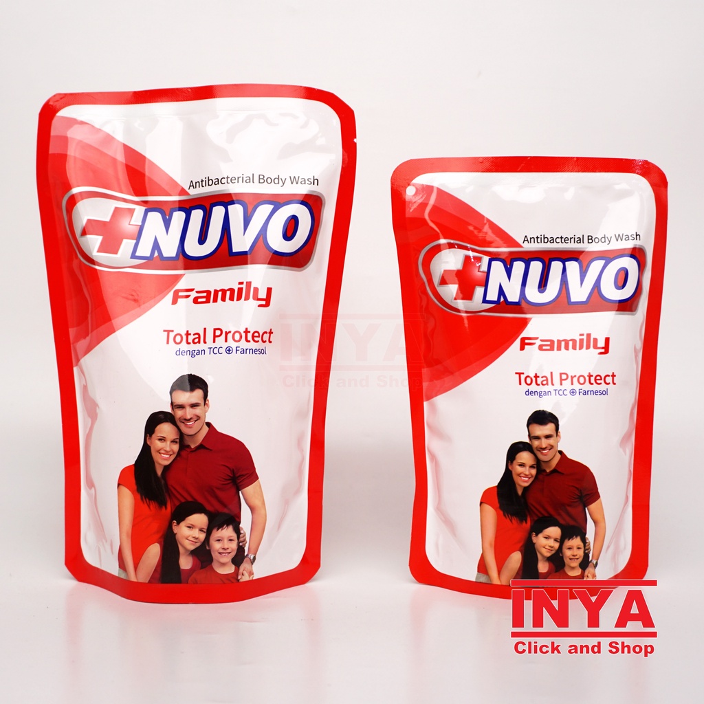 NUVO FAMILY TOTAL PROTECT ANTIBACTERIAL BODY WASH 450ml REFILL - Sabun Cair