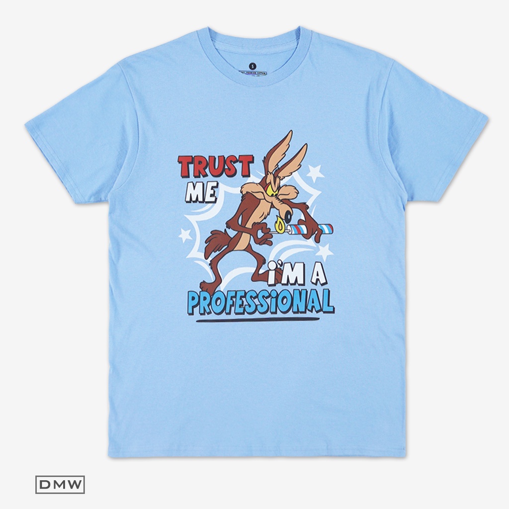 Kaos Vintage / Kaos Distro / Vintage Tshirt Retro Style trust me i'm a professional wile e. Coyote -