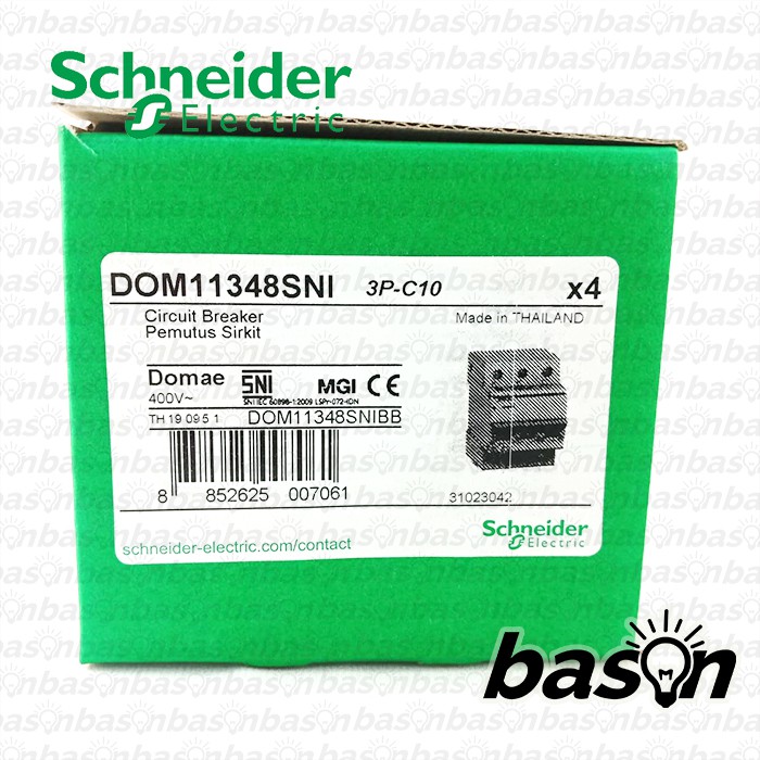 SCHNEIDER MCB Domae 3Phase - 6A - 10A - 16A - 20A - 25A - 32A - 40A - 50A - 63A - 3P