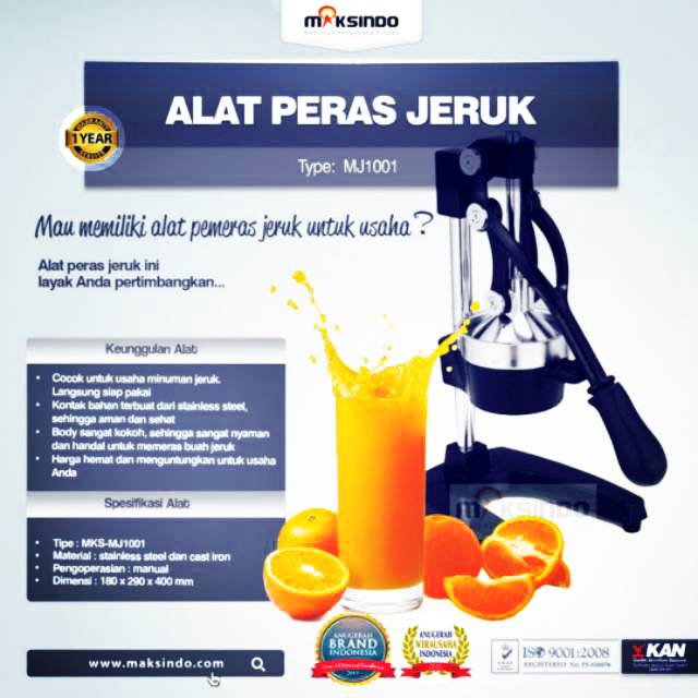 Alat Peras Jeruk Manual untuk Bisnis