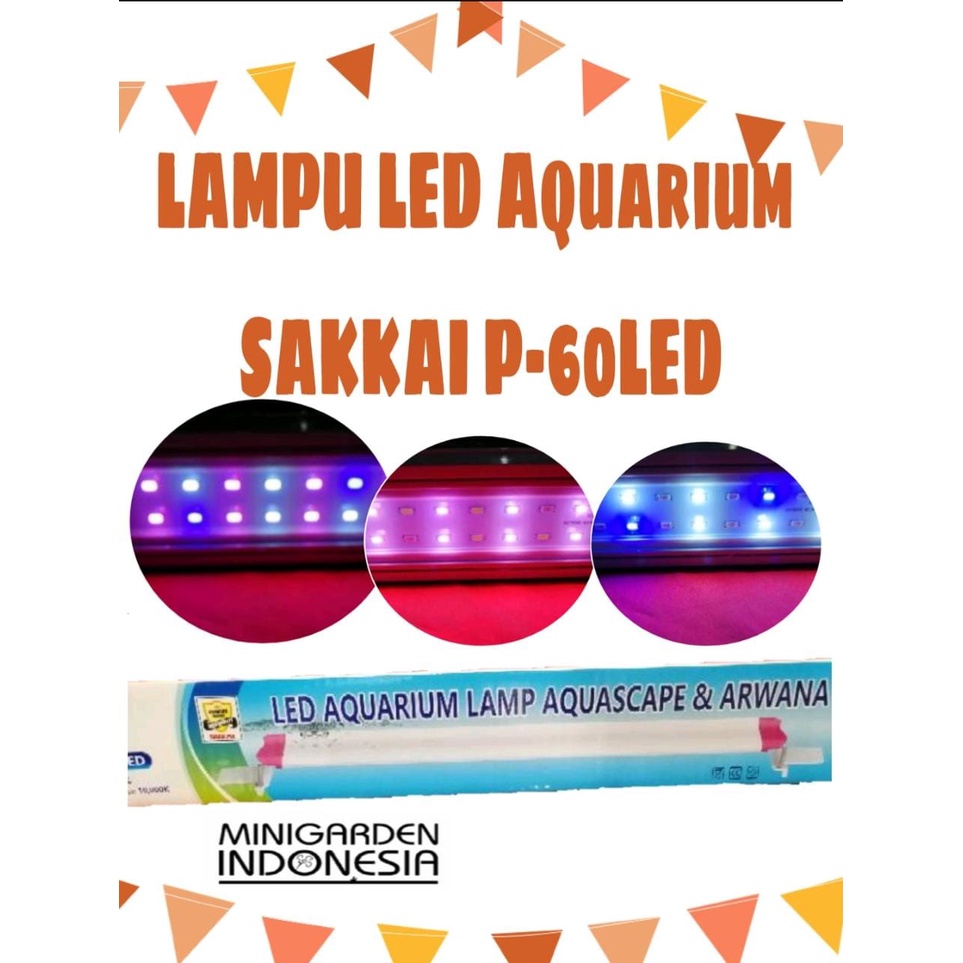 LAMPU LED AQUARIUM ARWANA SAKKAI PRO P-60LED AQUASCAPE LAMP GANTUNG