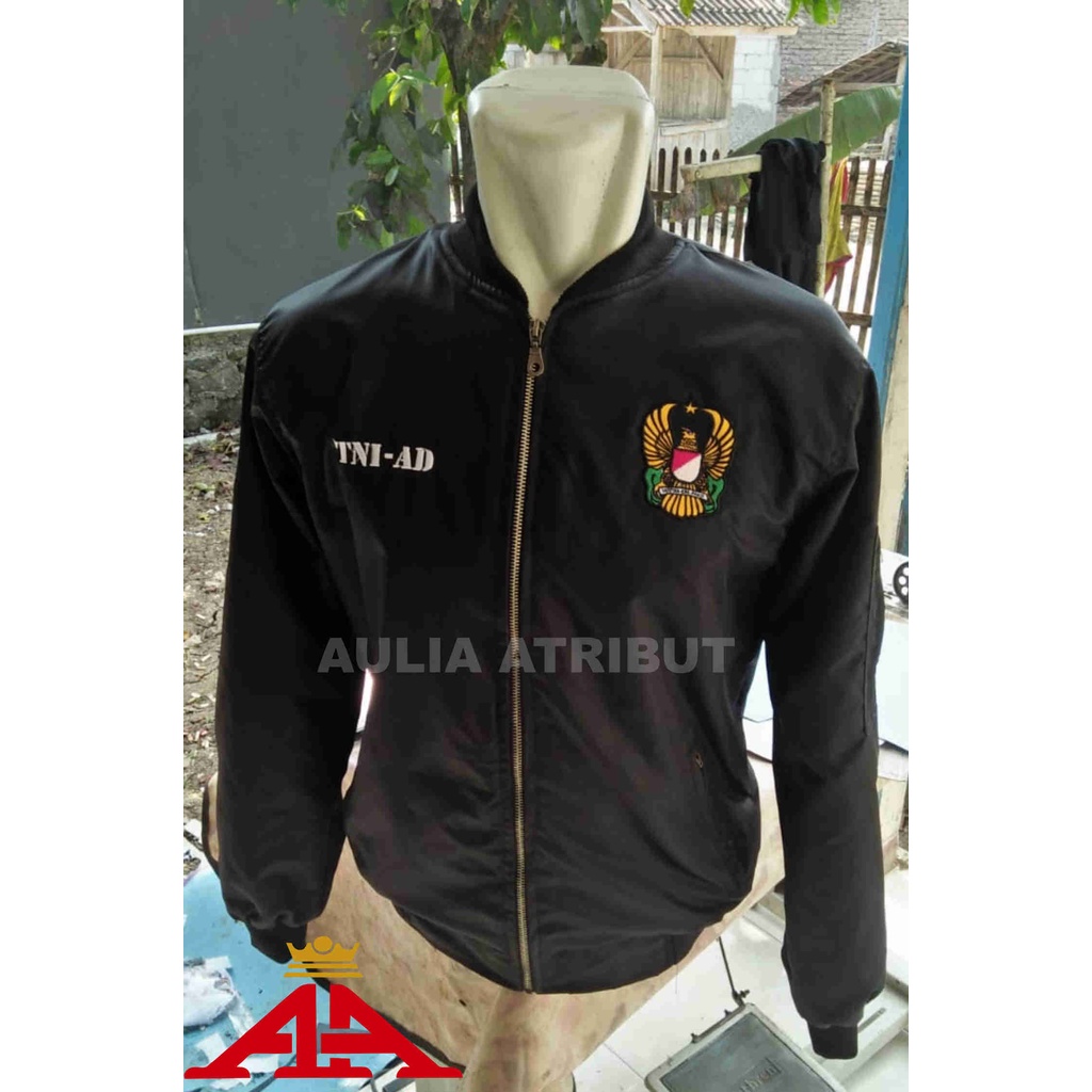 jaket bomber pria TNI AD / jaket motor pria anti angin dan anti angin bordir