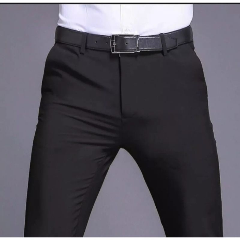 CELANA KANTOR FORMAL PRIA SLIMFIT BAHAN DASAR KAIN WOLL.