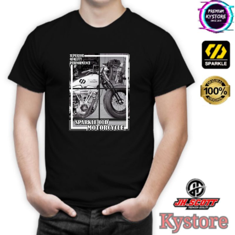 Kaos motor keren Sablon ruster cotton combed 30s Atasan pria