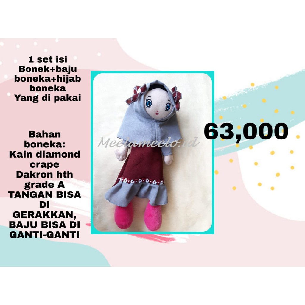Mainan anak boneka muslimah toys doll boneka mainan boneka edukasi