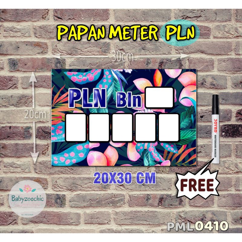 

Zoe Papan Meter Listrik PLN PAM motif Unik - Tropical 10