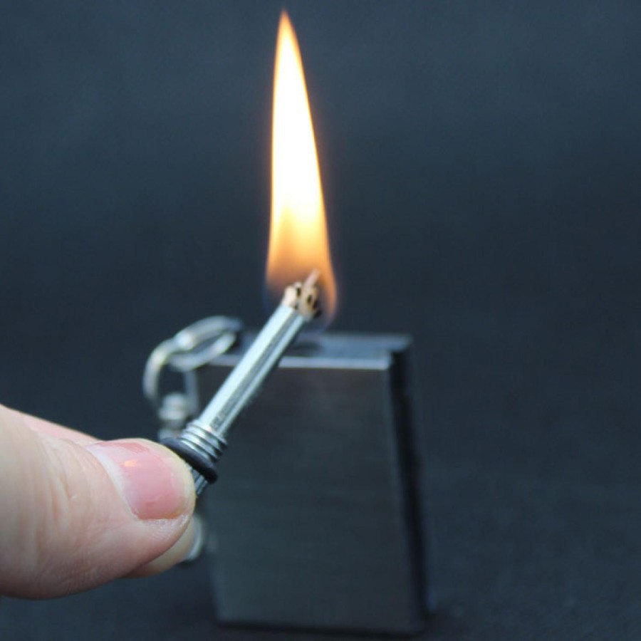 Gantungan Kunci Unik Korek Api Minyak Mancis Mini Kecil PERSEGI KOTAK - Key Chain LIghter