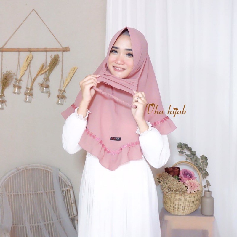 VHA | Khimar AUDY MELATI set masker