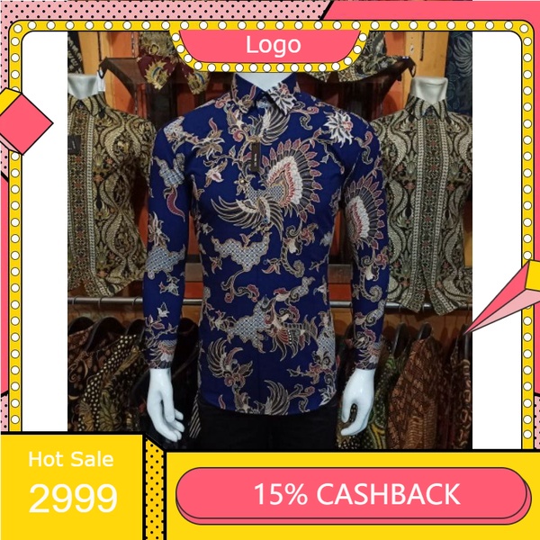 Batik Pria Lengan Panjang Slimfit Modern Batik Pria Lengan Panjang Slim Fit