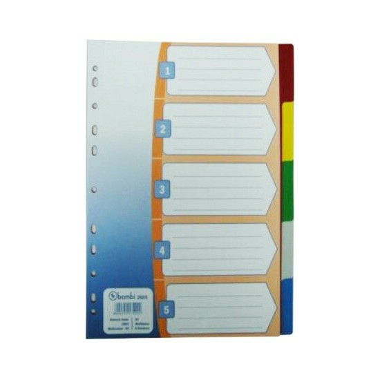 

Divider/pembatas 5 warna BAMBI
