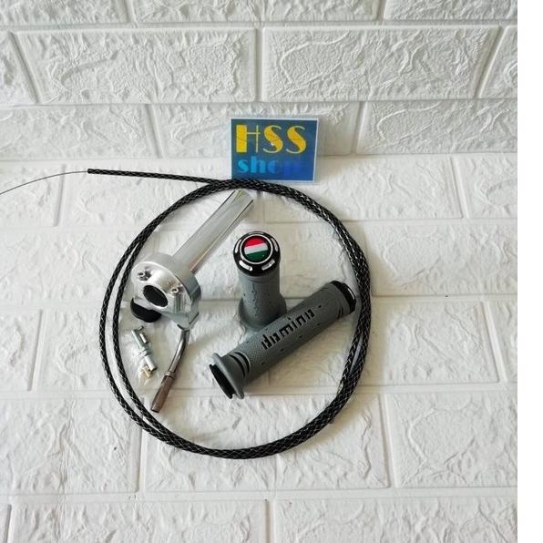 Gas Spontan 1 Kabel + Handgrip no + 1 Kabel Gas Serat = Mio Sporty, Beat Karbu, Xeon Karbu, Vario 11