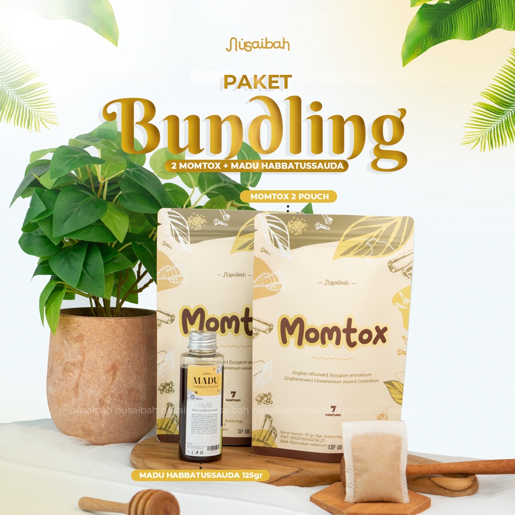 

Bundling MOMTOX 2 pouch + Madu Habbatussauda 125gr JSR