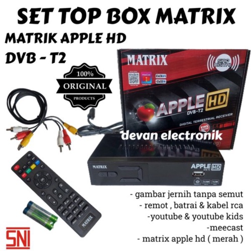Promo SET TOP BOX TV DIGITAL MATRIX APEL HD TVB T2 MATRIX APEL HD SET TOP BOX DVB T2 SET TOPBOX TV D