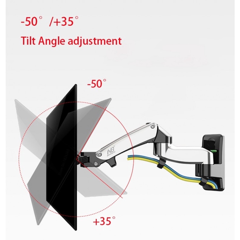 Bracket Monitor Telescopic Universal Arm Vesa Mount 17-27 Inch 385mm